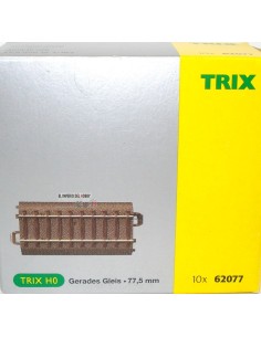 TRIX 10-WAY STRAIGHT TRACK 77.5 mm
