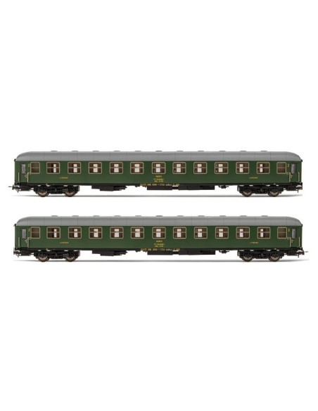 ELECTROTREN RENFE-Elektrozug, 2 Schlafwagen BBL-8100, olivgrüne Lackierung