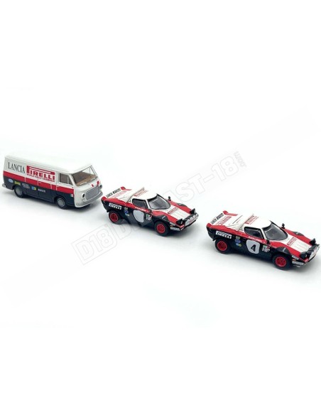BREKINA 1974 SET LANCIA STRATOS HF+ 2 FIAT 238 KASTEN LANCIA RALLY TEAM