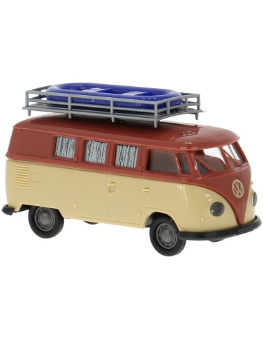 BREKINA 1950 VOLKSWAGEN T1b CAMPER ROJO/BEIGE