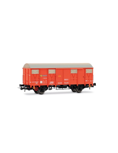 ELECTROTREN RENFE, J2 TYPE 2-AXLE CLOSED CARRIAGE, ASSIGNED TO THE WORKSHOP TRAIN, ORANGE LIVERY