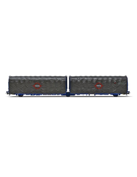 ELECTROTREN PACK LOCOMOTORA "CONTINENTAL RAIL" ENVEJECIDA + VAGÓN "TRANSFESA"