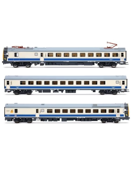 ELECTROTREN RENFE, ELECTRIC RAILROAD SERIES 444, UNIT 444-011, WHITE/BLUE DIGITAL SOUND LIVERY