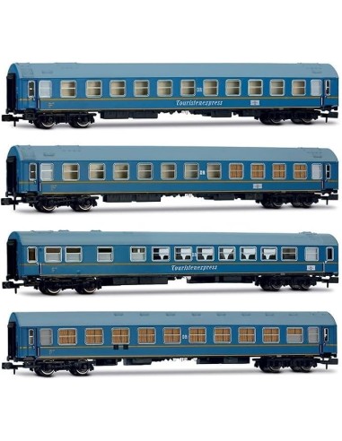 ARNOLD SET DE 4 VAGONES DE PASAJEROS "TOUREX" DE LA DR