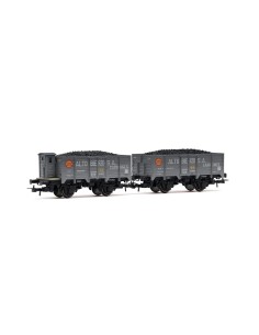 ELECTROTREN RENFE, SET DE 2 VAGONES ABIERTOS DE 2 EJES, TIPO X UNIFICADO CORTO