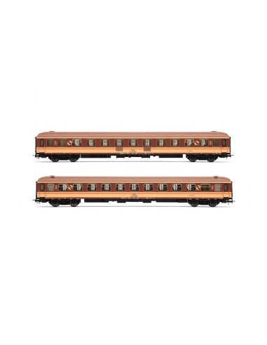ELECTROTREN RENFE, SET DE 2 COCHES "ESTRELLA BAHÍA DE CÁDIZ", Bc10x-12600 LITERAS, DECORACIÓN ESTRELLA