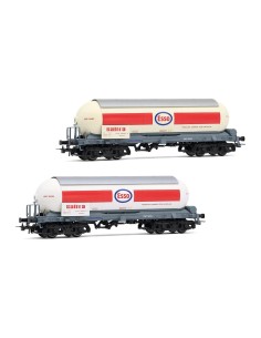 ELECTROTREN RENFE, SET DE 2 VAGONES CISTERNA DE 4 EJES PARA AMONÍACO "ESSO-SALTRA" NUEVO TECHO