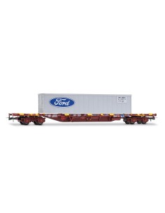 ELECTROTREN RENFE, VAGÓN PORTACONTENEDORES DE 4 EJES TIPO MMC3 "FORD"