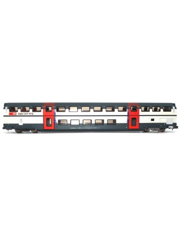 HOBBYTRAIN SBB, COCHE DE PASAJEROS DE 2 PISOS IC2000 DE 2ª CLASE (TIPO B)