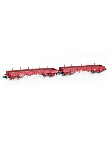 HOBBYTRAIN SNCF, SET DE 2 VAGONES DE MERCANCÍAS DE TELEROS/PLATAFORMA TIPO Remms 669