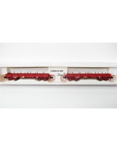 HOBBYTRAIN SNCF, SET DE 2 VAGONES DE MERCANCÍAS DE TELEROS/PLATAFORMA TIPO Remms 669