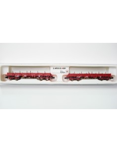 HOBBYTRAIN SNCF, SET DE 2 VAGONES DE MERCANCÍAS DE TELEROS/PLATAFORMA TIPO Remms 669