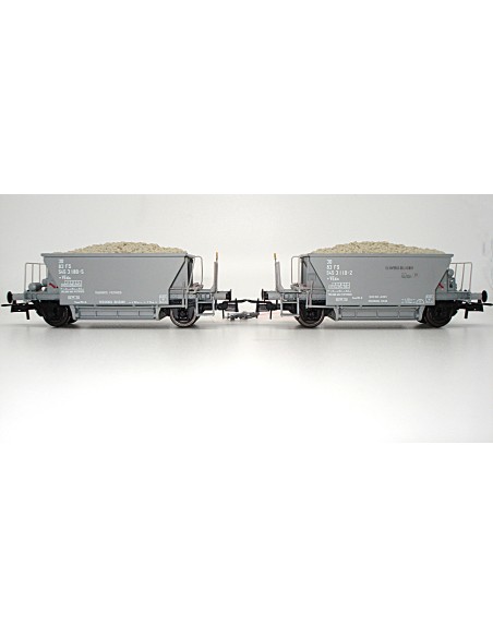 OS.KAR FS, 2er-SET ZWEISCHSIGE  SCHOTTERWAGEN (Bauart VEdm)
