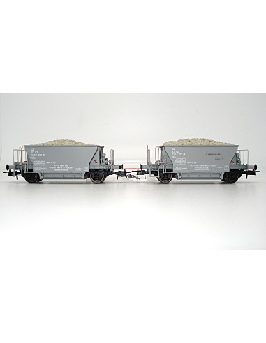 OS.KAR FS, SET OF 2 HOPPER WAGONS, 2-axle TYPE Vfcc