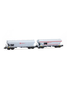 ARNOLD RENFE, SET DE 2 VAGONES TOLVA CEREALISTAS DE 4 EJES "ERMEWA"