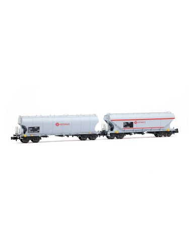 ARNOLD RENFE, SET DE 2 VAGONES TOLVA CEREALISTAS DE 4 EJES "ERMEWA"