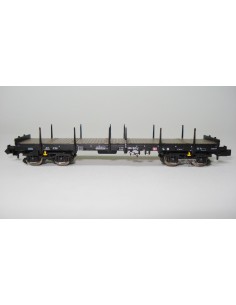 HOBBYTRAIN DB, VAGÓN PLATAFORMA DE CARGA CON TELEROS (MATRÍCULA: 396 0 628-6)