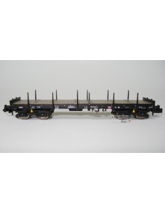 HOBBYTRAIN DB, VAGÓN PLATAFORMA DE CARGA CON TELEROS (MATRÍCULA: 396 0 886-0)