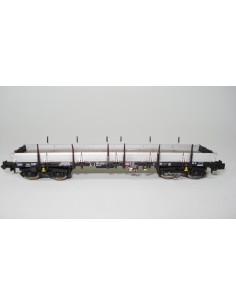 HOBBYTRAIN DB, VAGÓN PLATAFORMA DE CARGA CON TELEROS (MATRÍCULA: 394 8 600-2)