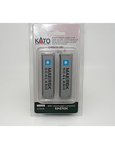 KATO SET DE 2 CONTENEDORES CORRUGADOS DE 40 PIES DE LA COMPAÑÍA "MAERSK"