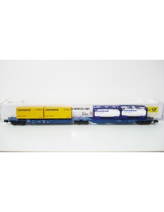 HOBBYTRAIN DB, VAGÓN PORTA-CONTENEDORES ARTICULADO DE 6 EJES TIPO Sggnos 715 "DANZAS"