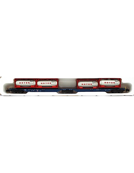 HOBBYTRAIN HOBBYTRAIN DB, VAGÓN CONTENEDOR ARTICULADO DE 6 EJES TIPO Sggnos 715 "HOYER"