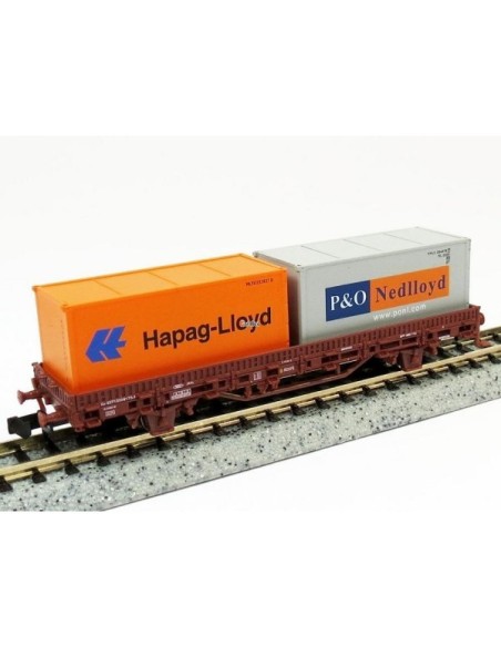STARTRAIN RENFE, VAGÓN PLATAFORMA TIPO Ks DE 2 EJES PORTACONTENEDOR "HAPAG LLOYD / P&O NEDLLOYD"