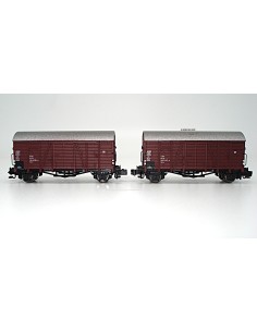 HOBBYTRAIN DB, SET DE 2 VAGONES DE MERCANCÍAS CERRADOS TIPO Glms "Oppeln"
