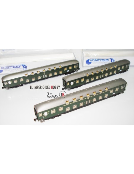 HOBBYTRAIN DB, SET 3 COCHES DE PASAJEROS (DOBLE PISO)