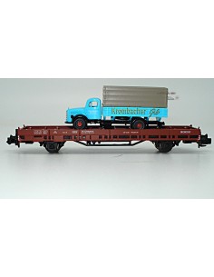 HOBBYTRAIN DB, 2-AXLE FLAT WAGON WITH VEHICLE LOAD