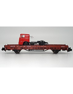 HOBBYTRAIN DB, 2-AXLE FLAT WAGON WITH VEHICLE LOAD