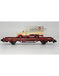 HOBBYTRAIN DB, 2-AXLE FLAT WAGON WITH VEHICLE LOAD