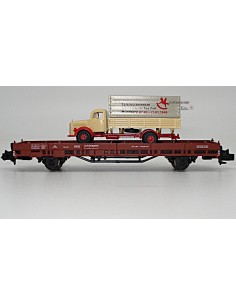 HOBBYTRAIN DB, 2-AXLE FLAT WAGON WITH VEHICLE LOAD