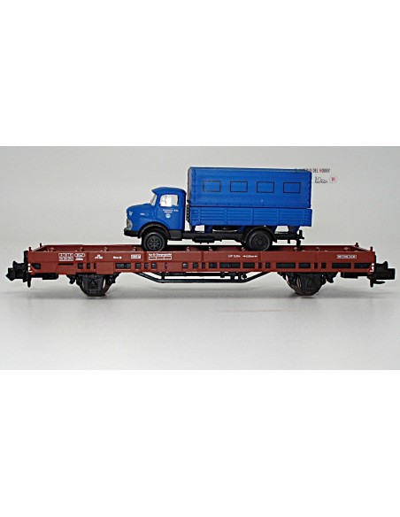 HOBBYTRAIN DB, VAGÓN PLATAFORMA DE 2 EJES CON CARGA DE VEHÍCULO