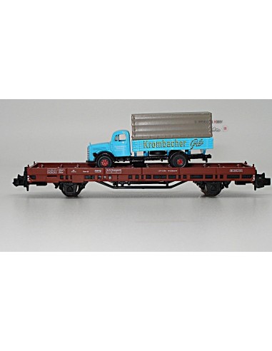 HOBBYTRAIN DB, VAGÓN PLATAFORMA DE 2 EJES CON CARGA DE VEHÍCULO
