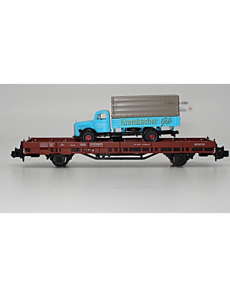 HOBBYTRAIN DB, VAGÓN PLATAFORMA DE 2 EJES CON CARGA DE VEHÍCULO