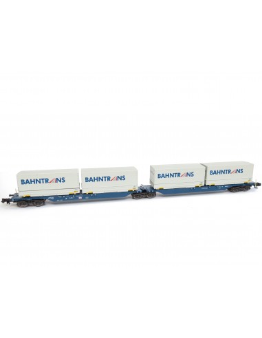 HOBBYTRAIN  2 VAGONES PORTA-CONTENEDORES "BAHNTRANS"