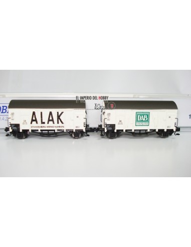 HOBBYTRAIN 2 VAGONES  CERRADOS MERCANCÍAS "ALAK - DAB"