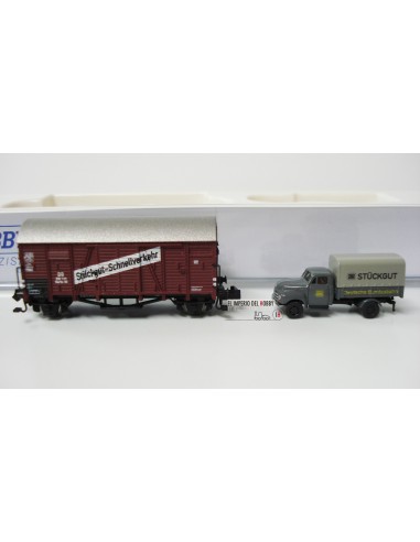 HOBBYTRAIN SET VAGÓN OPOLE + CAMIÓN OPEL BLITZ CARGO