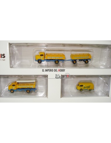 LEMKE SET 2 CAMIONES MERCEDES MB Y 1 VOLKSWAGEN "FLENSBURGER BIER"