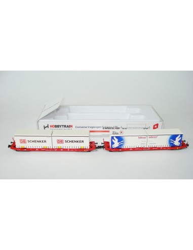 HOBBYTRAIN 2 CONTAINERWAGEN "SCHENKER UND HELLMANN"