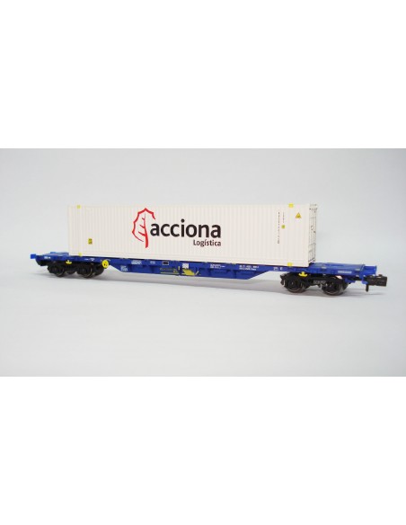 ARNOLD CONTINENTAL RAIL, Sgnss PLATFORM, WITH "ACCIONA" CONTAINER, BLUE DECORATION
