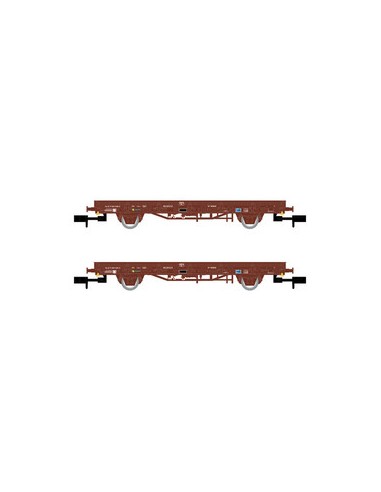ARNOLD RENFE, SET DE 2 VAGONES PLATAFORMA DE 2...