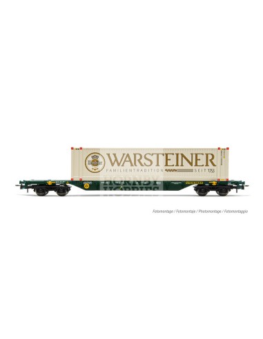 RIVAROSSI CEMAT, Sgnss 4 ACHSEN CONTAINER WAGON MIT 45' CONTAINER "WARSTEINER"