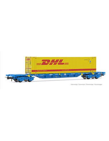 ELECTROTREN RENFE, 4-AXLE CONTAINER WAGON MMC3 WITH 45' CONTAINER "DHL"