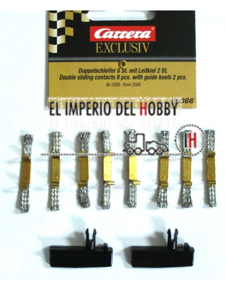 CARRERA CONTACTOS DESLIZANTES DOBLES 8 uds CON QUILLAS GUÍA 2 uds