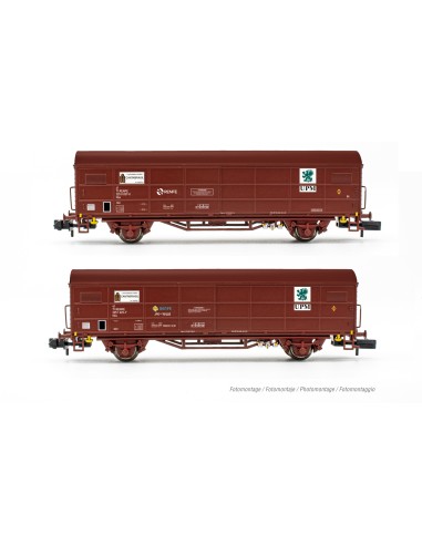 ARNOLD RENFE, SET OF 2 CLOSED WAGONS WITH 2 AXLES JPD "CANTABRIASIL"