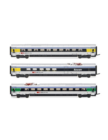 ARNOLD SBB, SET OF 3 INTERMEDIATE CARS FOR HN2470 "CISALPINO"