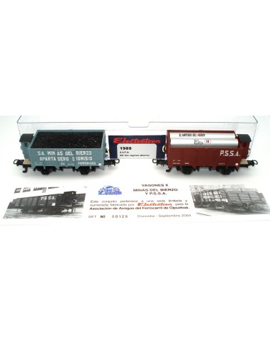 ELECTROTREN SET OF 2 OPEN WAGONS WITH SENTRY A.A.F.G.