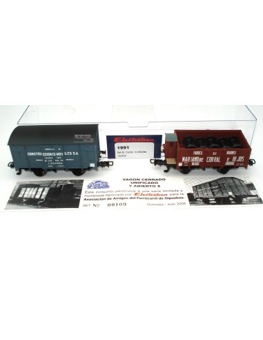 ELECTROTREN SET OF UNIFIED CLOSED AND OPEN WAGONS LIMITED SERIES FOR THE A.A.F.G.